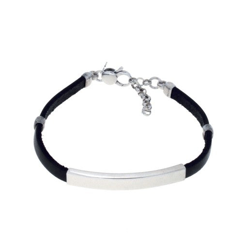 BR UOMO PELLE CON TARGHETTA 4,2X0,5 CM