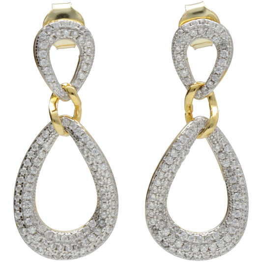 OR DOPPIO OVALE PENDENTE ZIRC