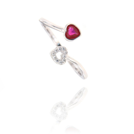 AN CUORE ZIRC E CUORE PIETRA COLORATA