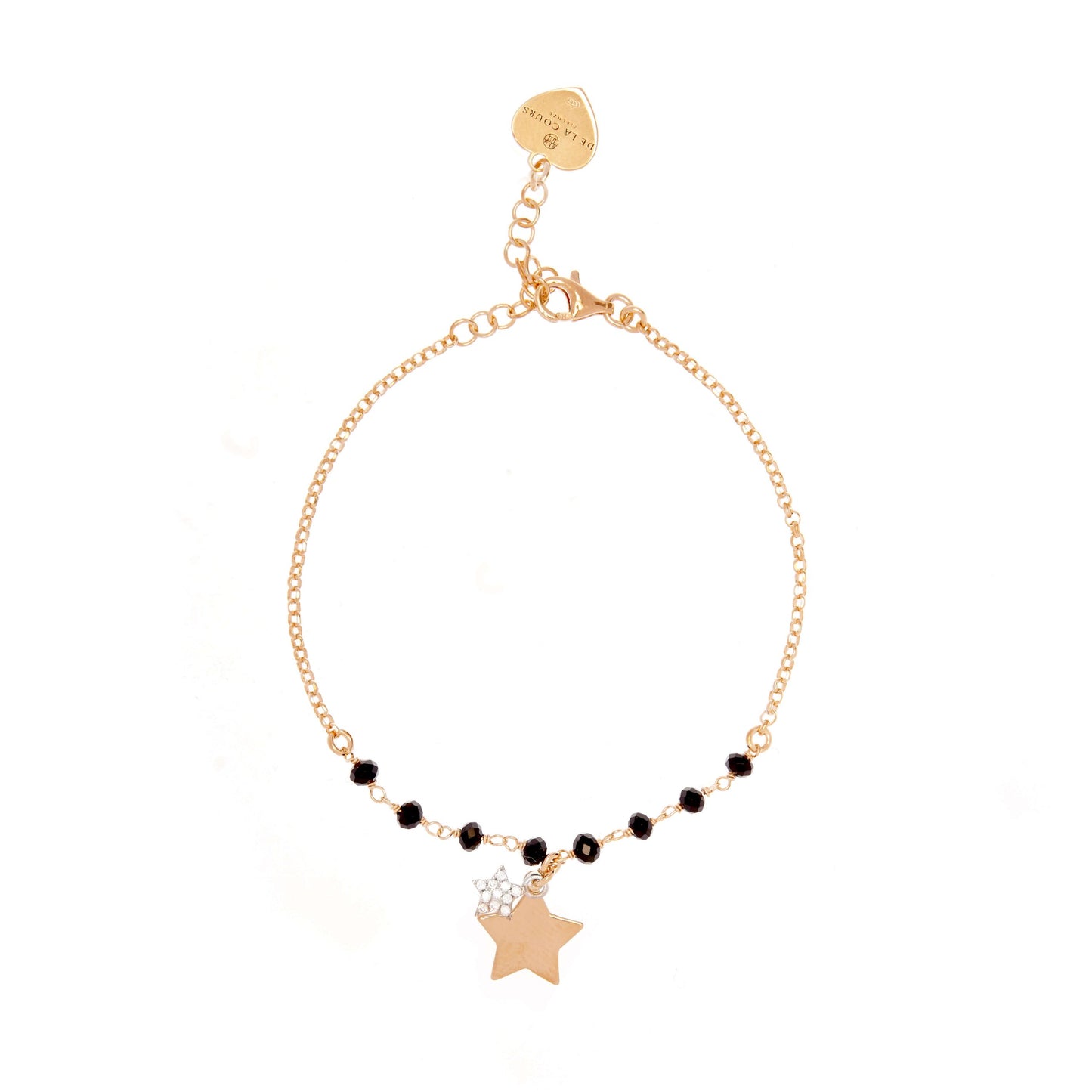 BR PERLINE NERE DOPPIO CHARM STELLA