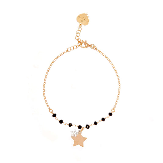 BR PERLINE NERE DOPPIO CHARM STELLA