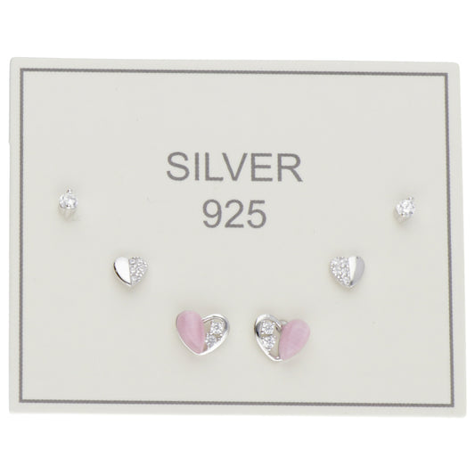 SET OR CUORI ROSA MADREPERLA E ZIRC