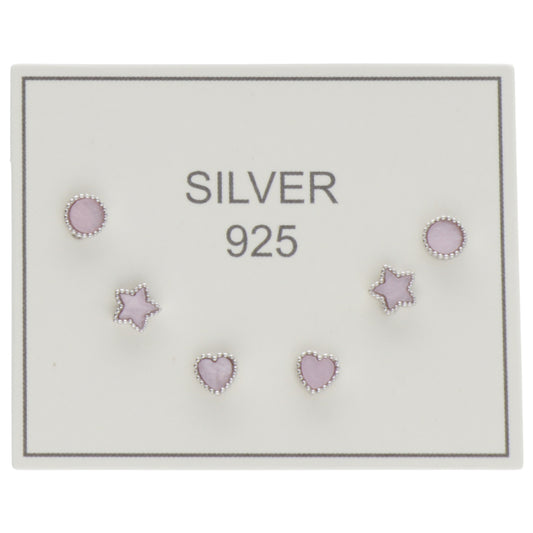 SET OR ROSA STELLE CUORI CERCHIO