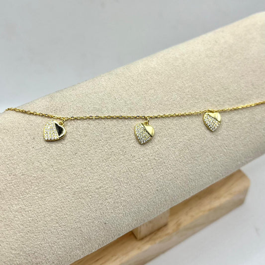 BR TRE  CUORI META’ LISCI META’ ZIRC