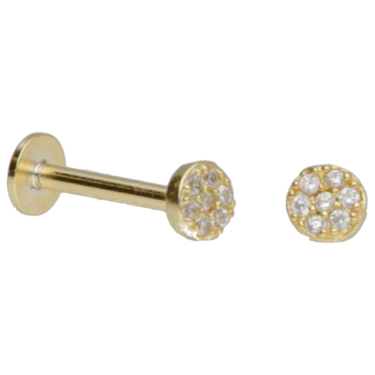 PIERCING CERCHIO ZIRC CON CHIUSURA A VITE PIATTA