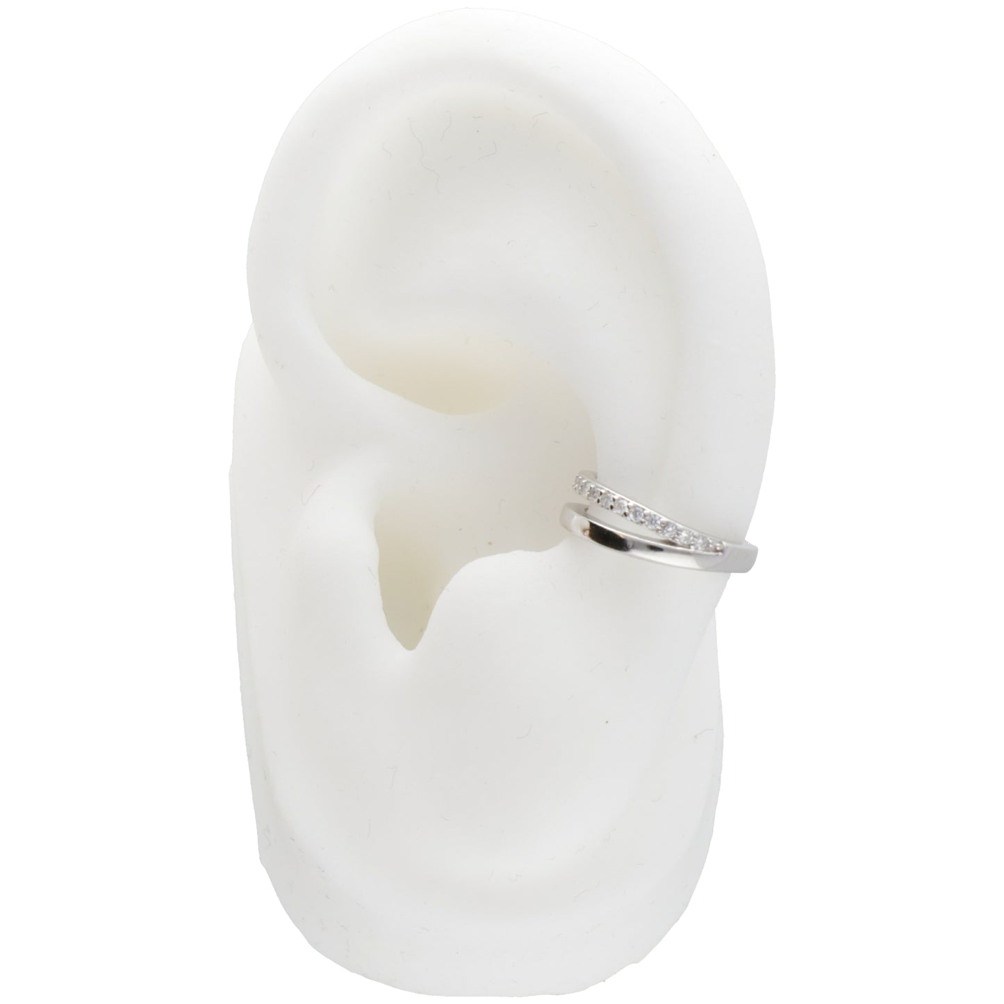 EARCUFF 2 FILI LISCIO E ZIRCONI