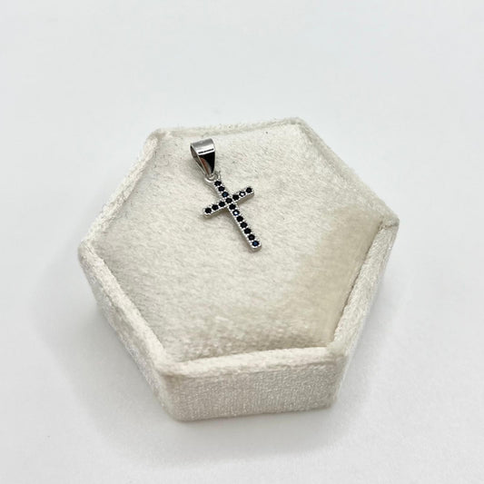 CN CROCE NERA ZIRC 1,3X0,8 CM