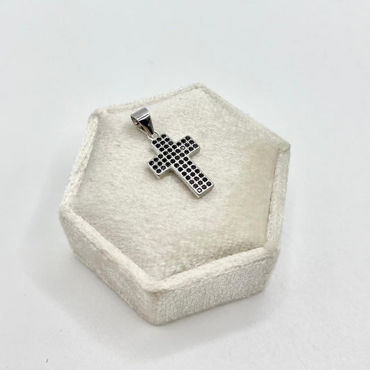 CN CROCE ZIRC NERI 1X1,5CM