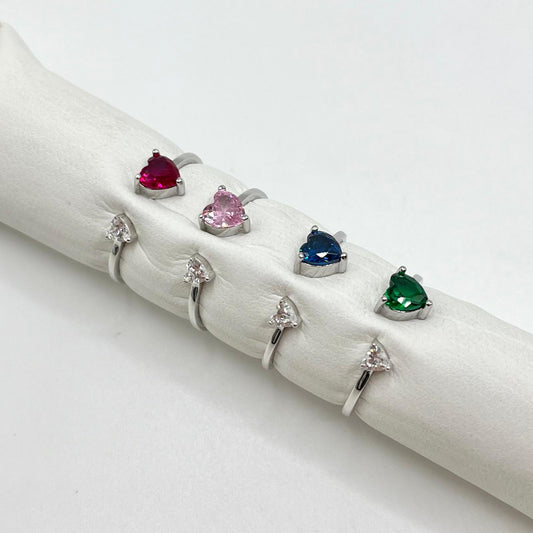 AN ZIRC E CUORE PIETRA COLORATA