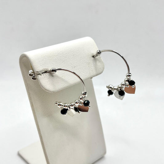 CERCHIO 2,2CM CUORI PENDENTI