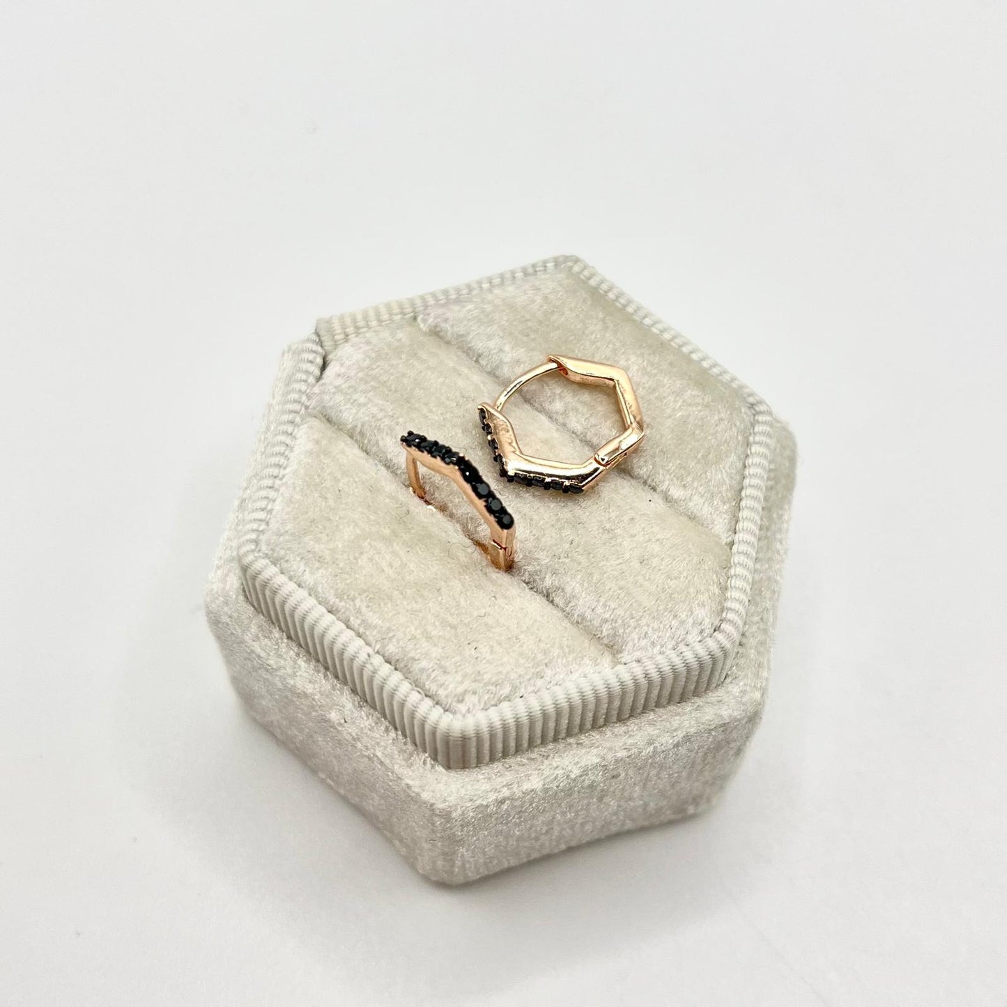 ORECCHINI PICC.ESAGONALI ZIRC