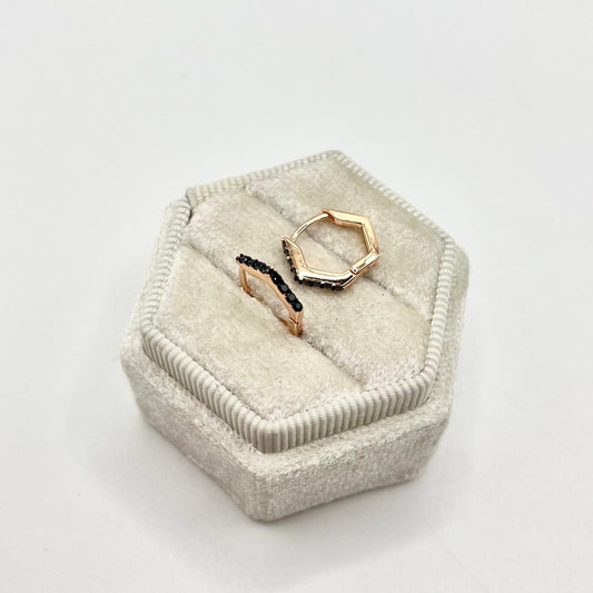 ORECCHINI PICC.ESAGONALI ZIRC