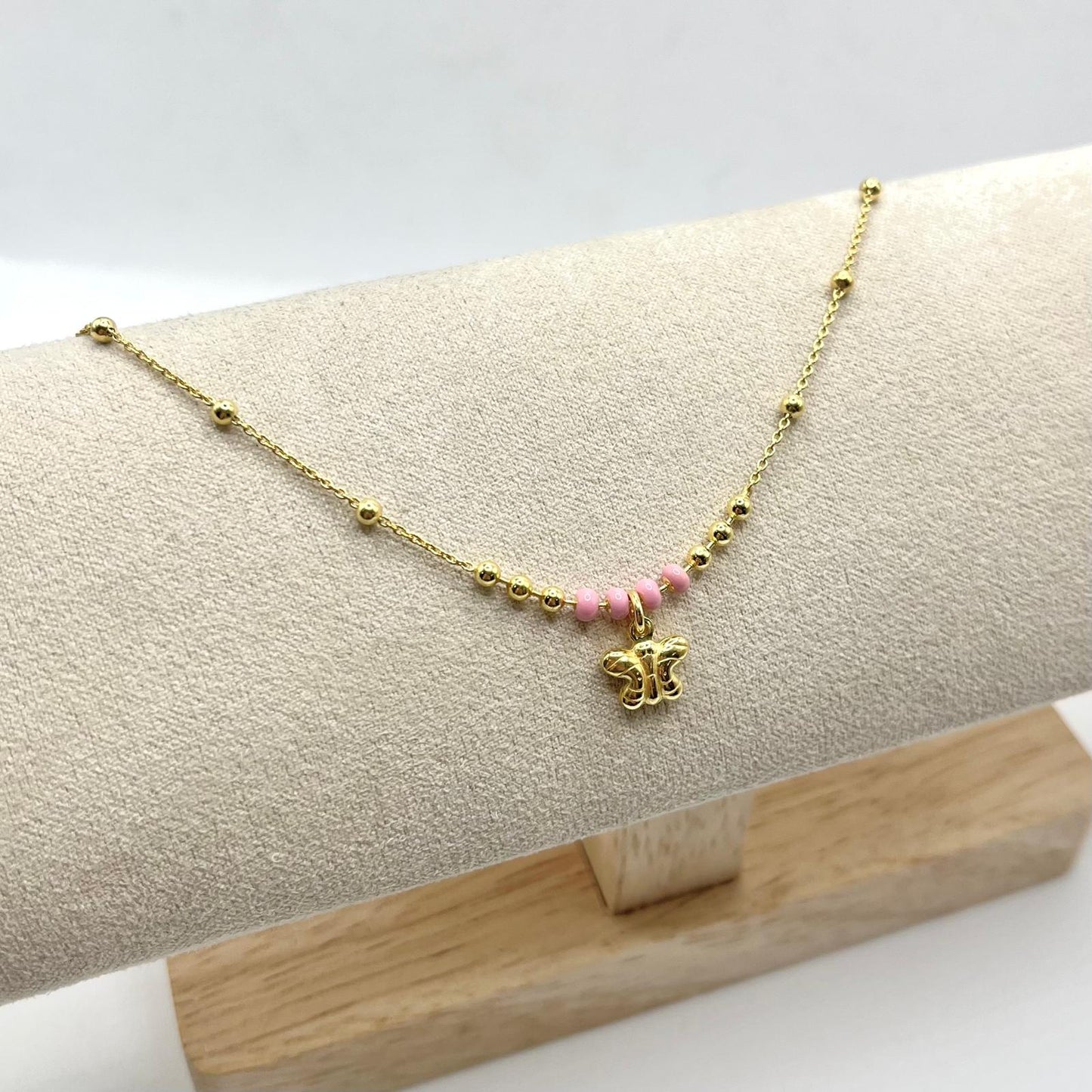 CAVIGLIERA FARFALLA PT ROSA