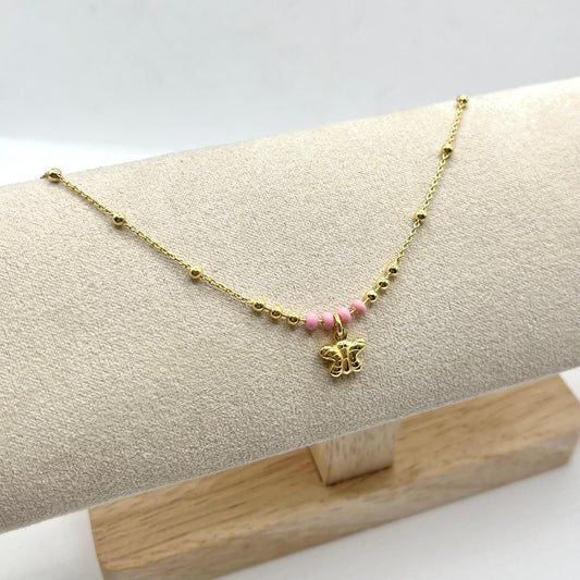 CAVIGLIERA FARFALLA PT ROSA