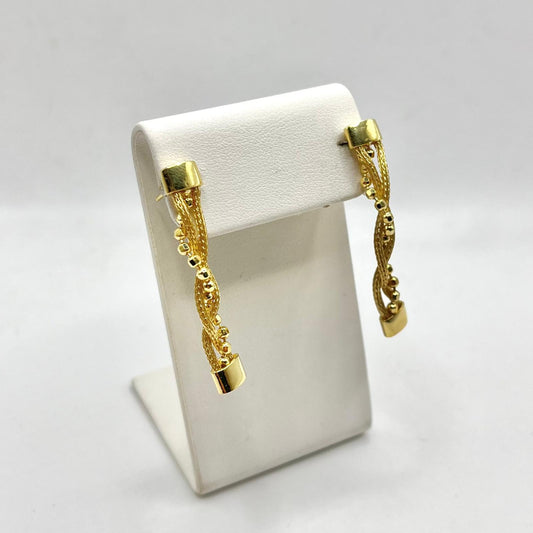 OR PENDENTE TRECCIA CALZA E SFERE