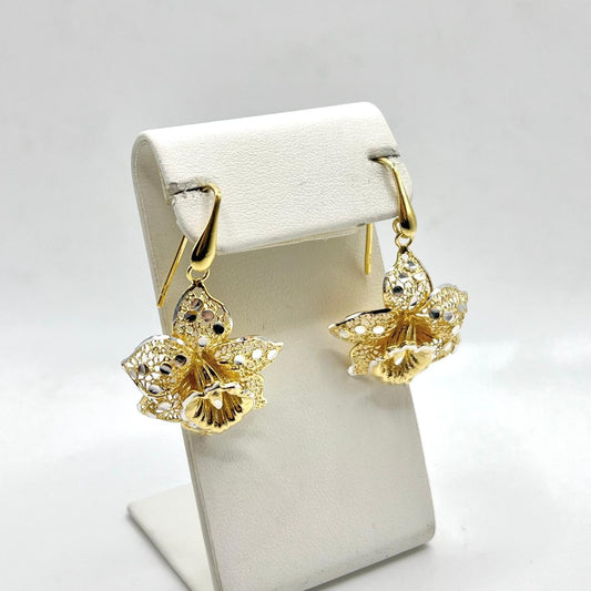 OR PENDENTE FIORE LAVORATO