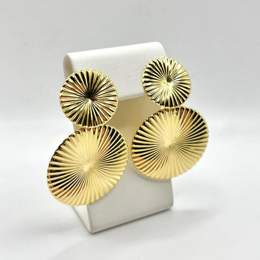 OR PENDENTE 2 CERCHI LAVORATI