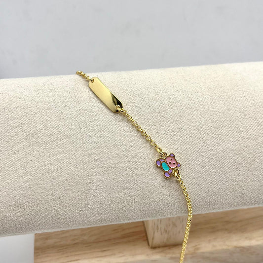 BR TARGHETTA E ORSETTO SMALTO