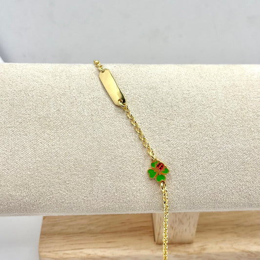 BR TARGHETTA E QUADRIFOGLIO SMALTO