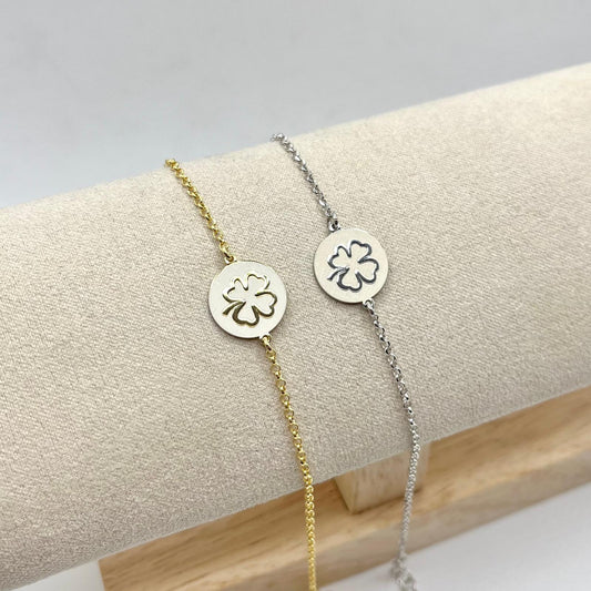 BR PIASTRA SMALTATA QUADRIFOGLIO