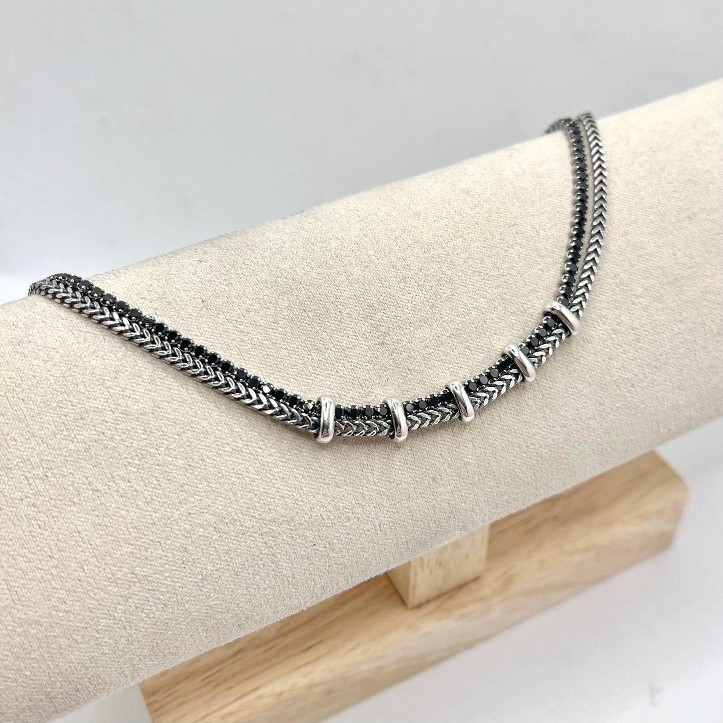 BR UOMO DOPPIA FASCIA CON ZIRC NERI