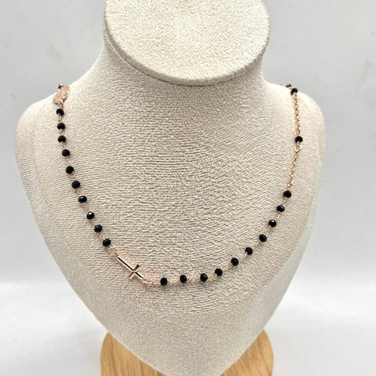 CL ROSARIO PALLINE 3,5 MM CROCE E MADONNA