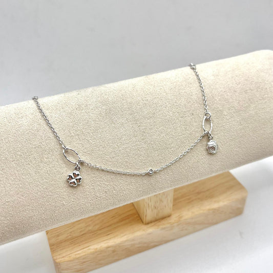 CAVIGLIERA QUADRIFOGLIO E COCCINELLA