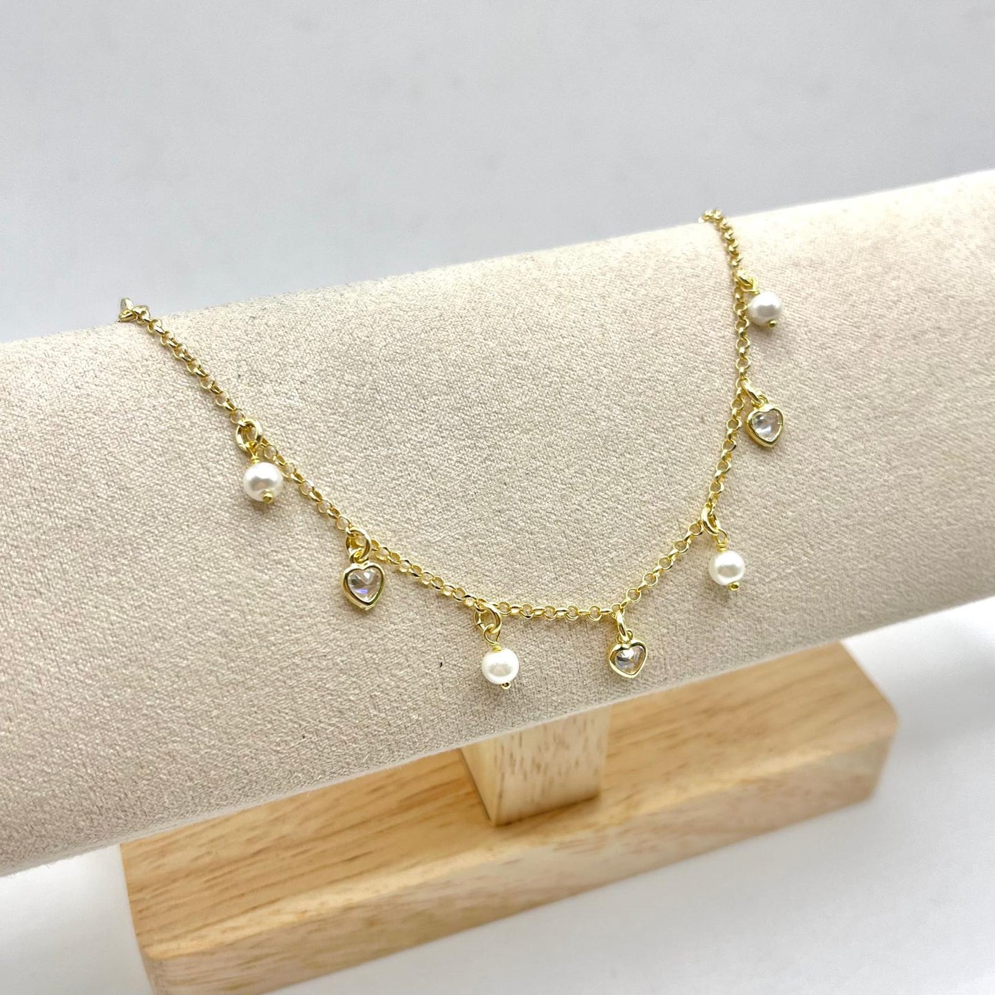 BR CUORI ZIRC E PERLINE