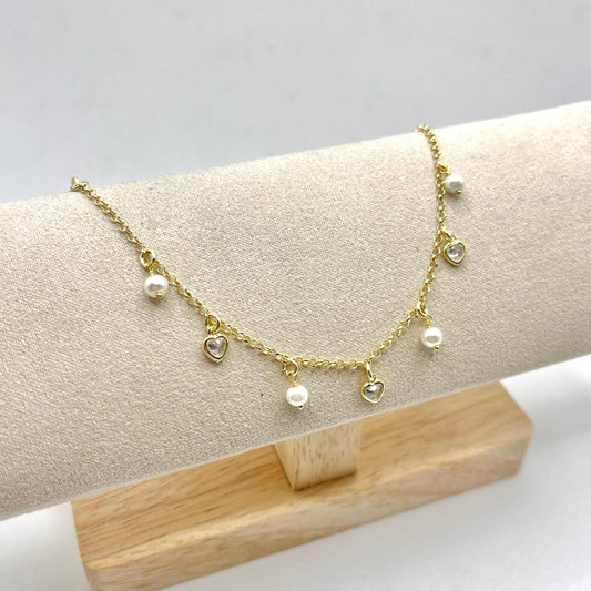 BR CUORI ZIRC E PERLINE