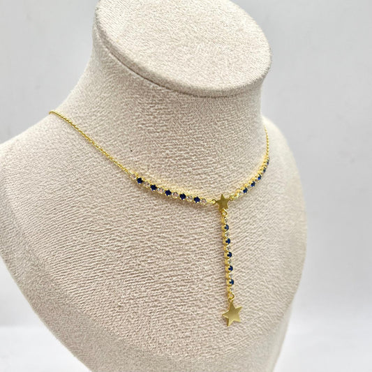 CL ZIRCONI BIANCHI E BLU CON STELLA