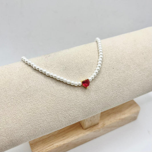 BR PERLE E CUORE PIETRA ROSA