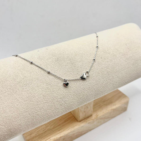 BR CUORI INTRECCIATI PIU’ CUORE LISCIO