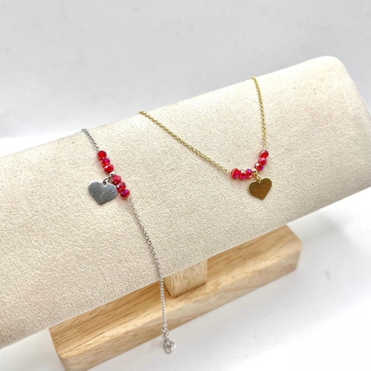 BR PERLINE E CHARM CUORE