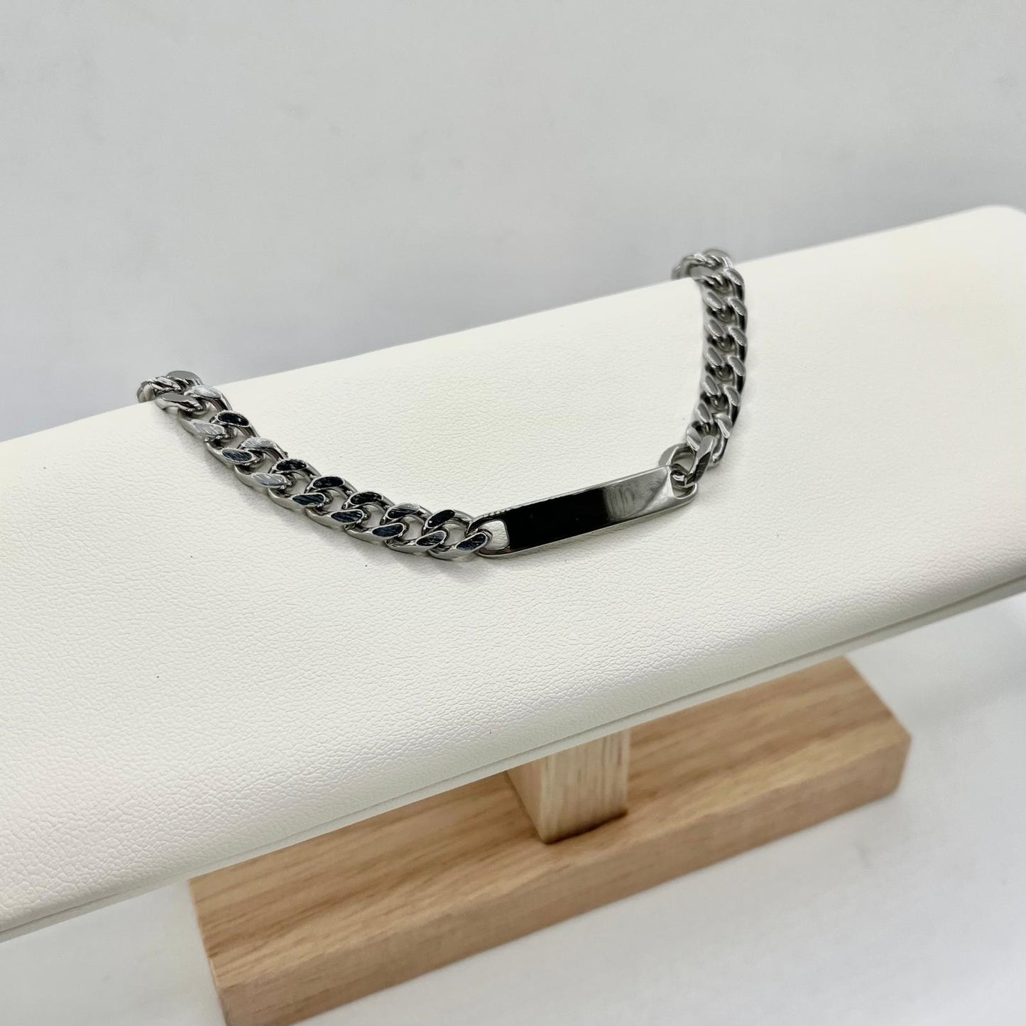 BR ACCIAIO UOMO GRUMETTA 6 MM TARGA 4X1CM