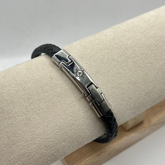 BR AC PELLE CON TARGHETTA ANCORA