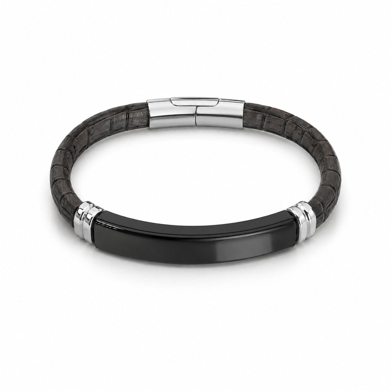 BR STEEL LEATHER BLACK PLATE