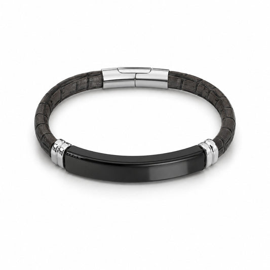 BR STEEL LEATHER BLACK PLATE