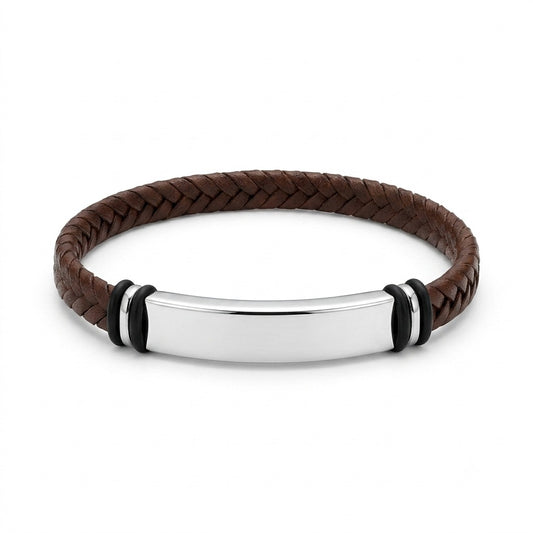 BR BRAID LEATHER PLATE