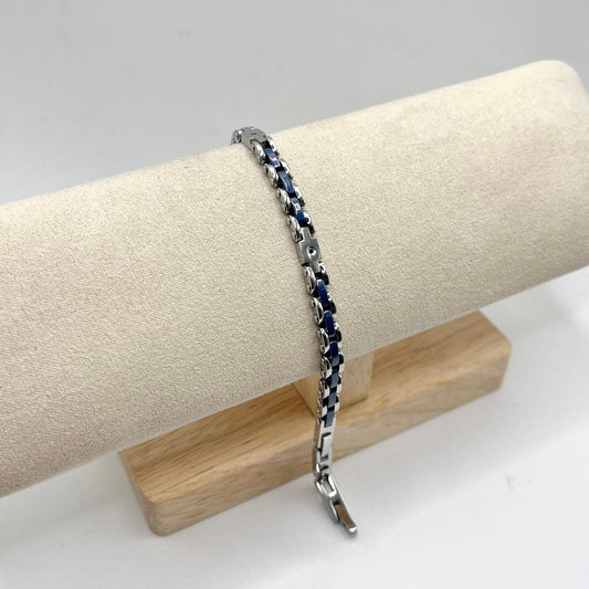 BR ACCIAIO INSERTI BLU + ZIRC