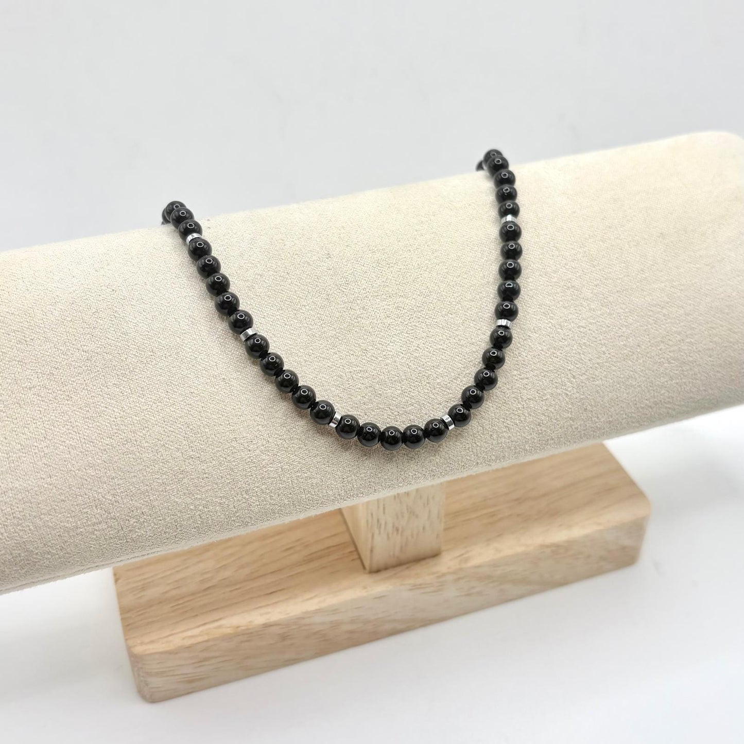 BR ACCIAIO PALLINE NERE 4,5 MM