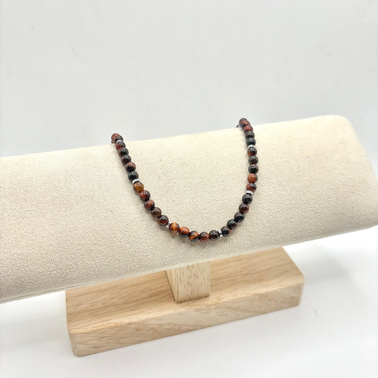 BR ACCIAIO PALLINE MARRONI 4,5 MM