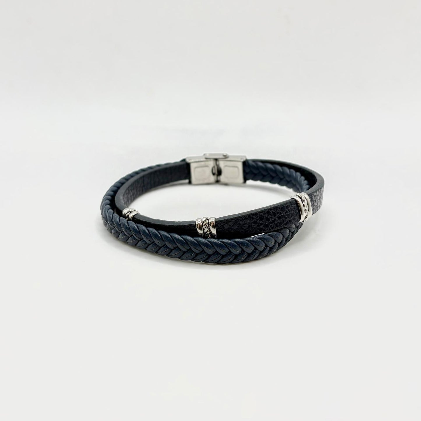 BR ACCIAIO IN PELLE BLU