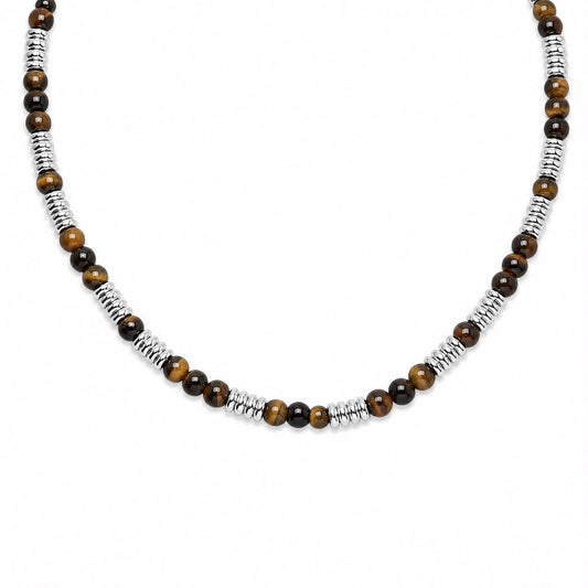 COLLANA PALLINE COLORATE ACCIAIO