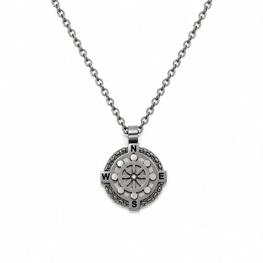 COLLANA ACCIAIO ROSA DEI VENTI
