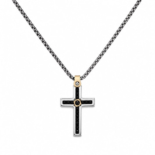 CL STEEL CROSS BLACK ZIRC