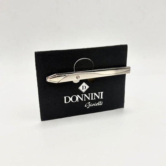 FERMACRAVATTA ACCIAIO ZIRCONE A PINZA