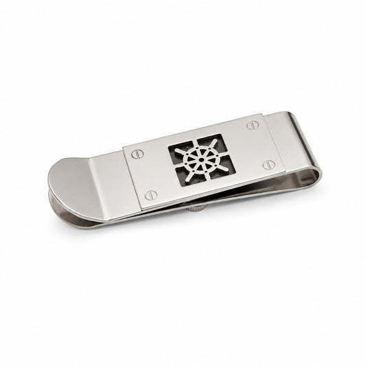 STEEL MONEY CLIP WITH ANCHOR