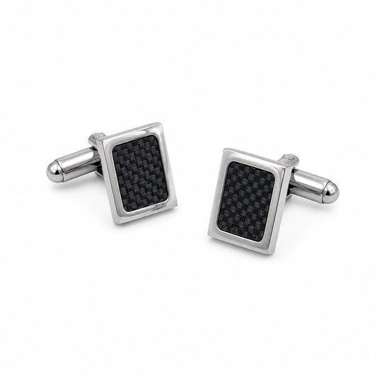 GEMELLI RETTANGOLO CON CARBONIO NERO