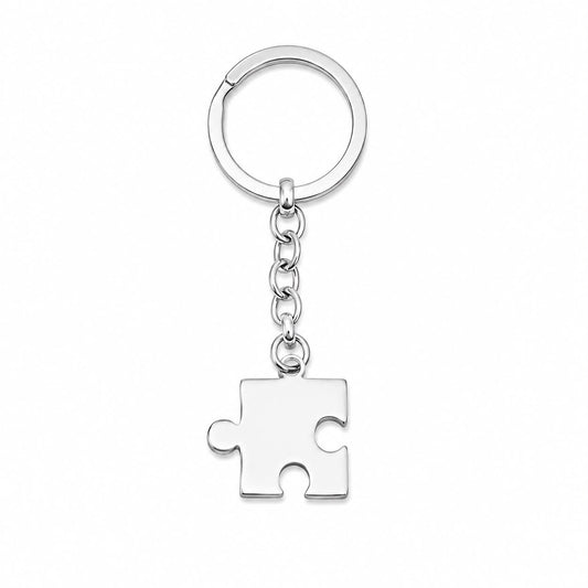 STEEL PUZZLE KEYCHAIN