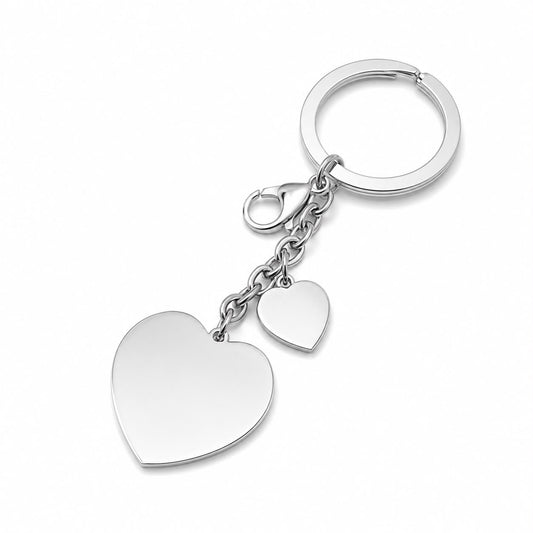 STEEL HEART KEY RING
